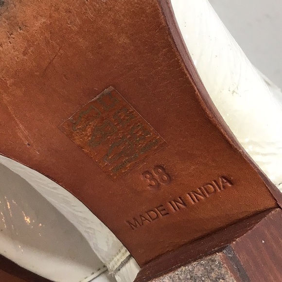 Free People white patent leather New Frontier western boots 38 - Picture 11 of 15